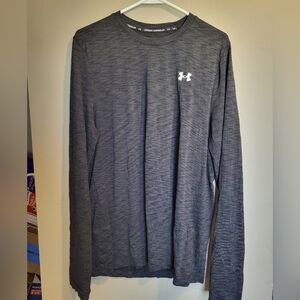 Under Armour Men's Charcoal Long Sleeve Tee, Size XL